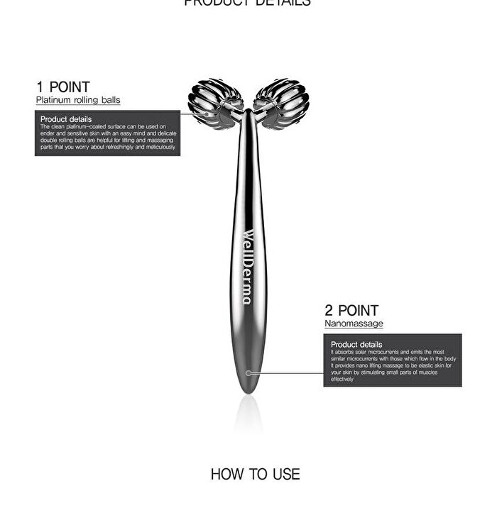 Face Lifting Dark Silver Roller - 1 pc
