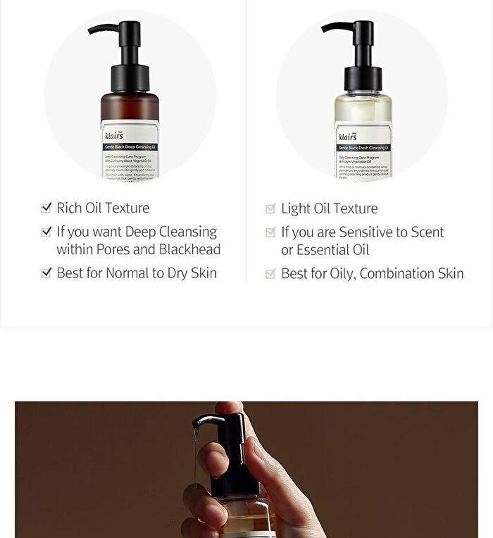 Dear, Klairs Gentle Black Fresh Cleansing Oil - 150ml