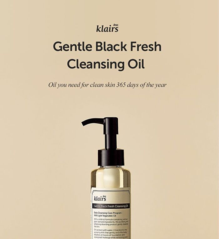 Dear, Klairs Gentle Black Fresh Cleansing Oil - 150ml