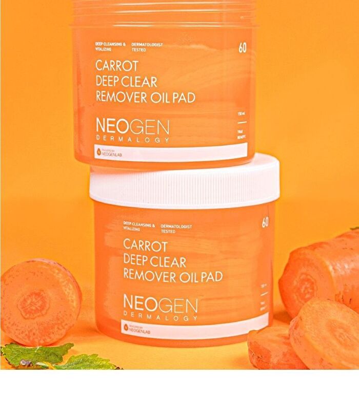 Neogen Dermalogy Carrot Deep Clear Remover Oil Pad - 60 sheets