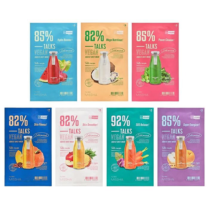 Talks Vegan Squeeze Sheet Mask - 7 Types - Skin Smoother