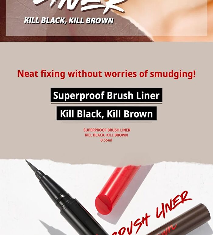 Superproof Brush Liner - 2 Colors - Kill Black