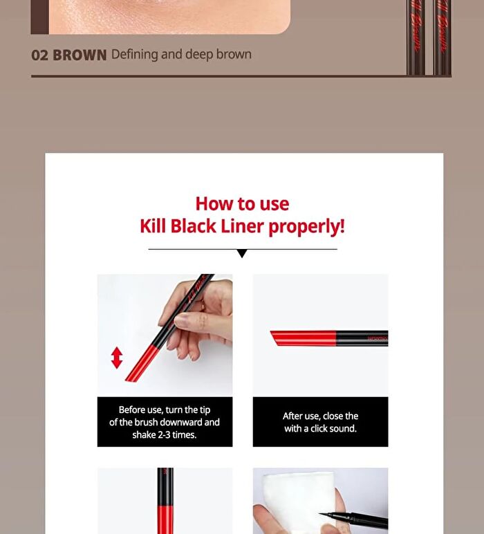 Superproof Brush Liner - 2 Colors - Kill Black