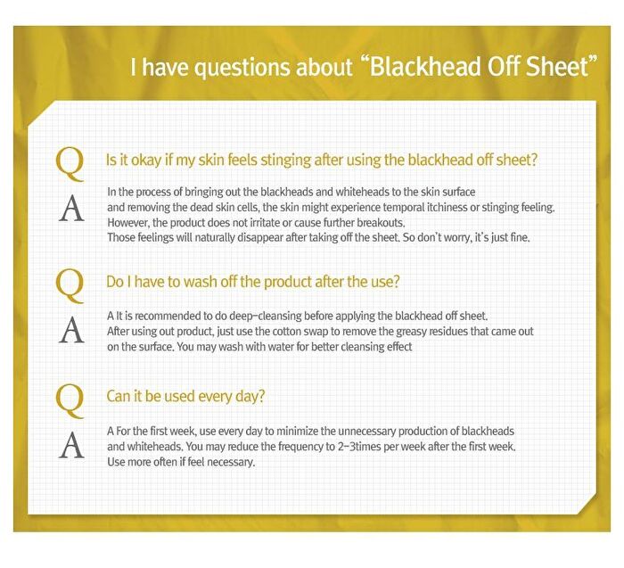 Blackhead Off Sheet LARGE - 40 sheets
