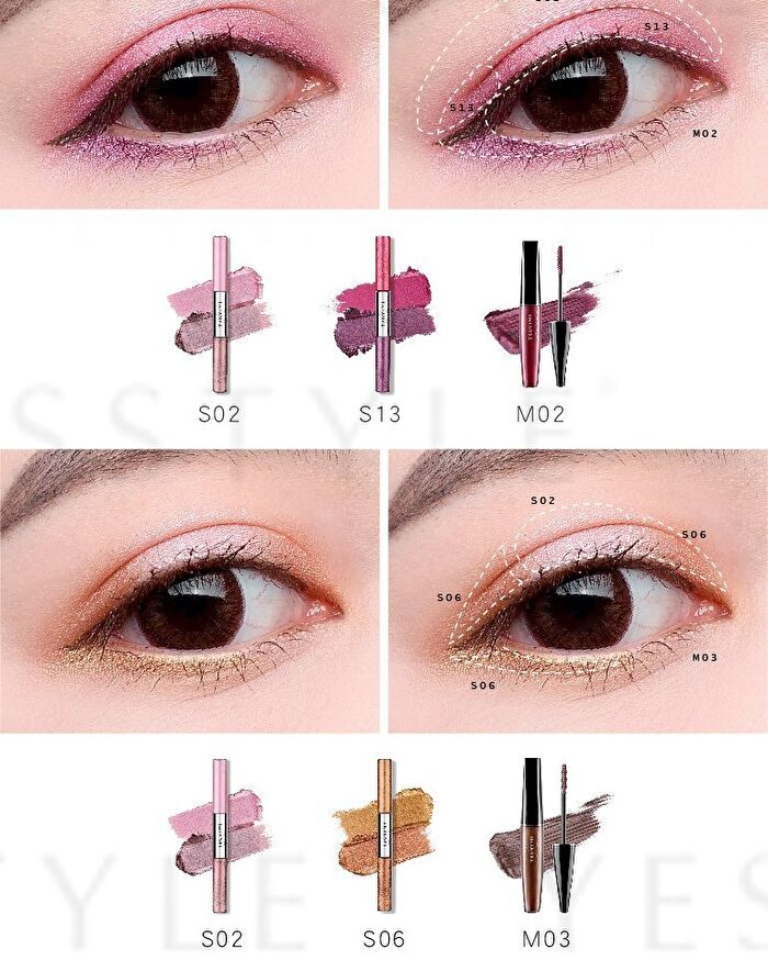 Two Tone High Shine Eyeshadow - S18 Sliced Orange / Morning Ohm