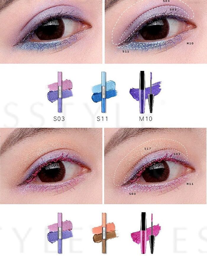 Two Tone High Shine Eyeshadow - S18 Sliced Orange / Morning Ohm