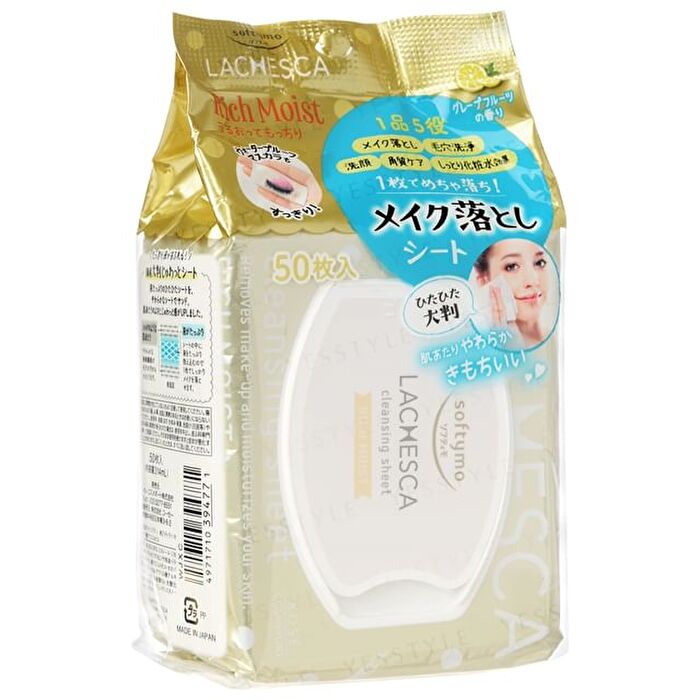 Softymo Lachesca Cleansing Sheet Rich Moist - 50 pcs