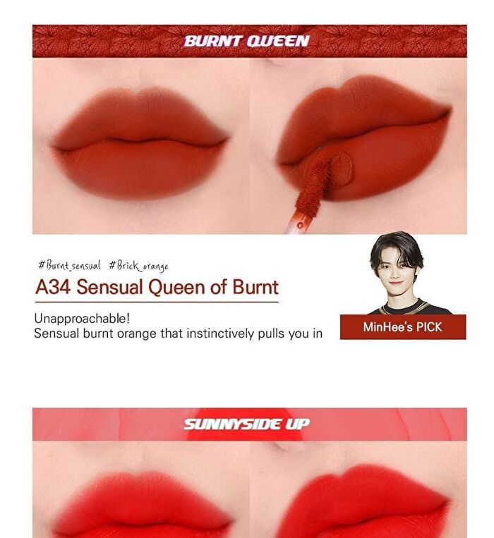Black Rouge Air Fit Velvet Tint SEASON 7 Velvet Crown Edition - 5 Colors - A37 Unrivaled Chilli King