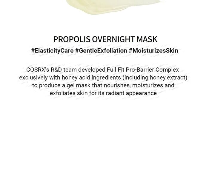 Cosrx Full Fit Propolis Honey Overnight Mask - Renewed Version: 60ml
