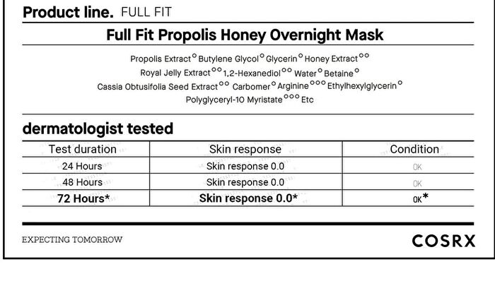 Cosrx Full Fit Propolis Honey Overnight Mask - Renewed Version: 60ml