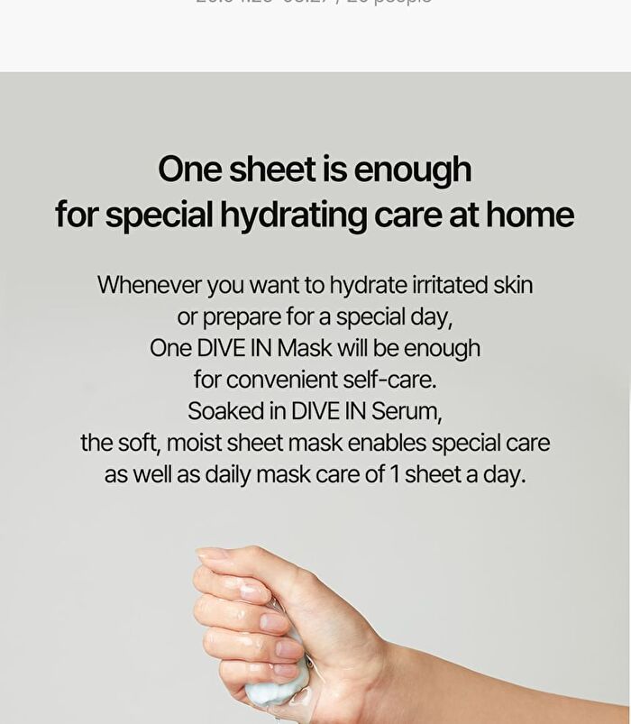 DIVE-IN Low Molecule Hyaluronic Acid Mask Set - 27ml x 10 pcs