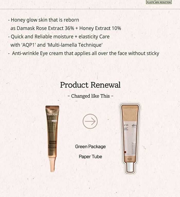 The Plant Base Time Stop Peptide Eye Cream - 30ml