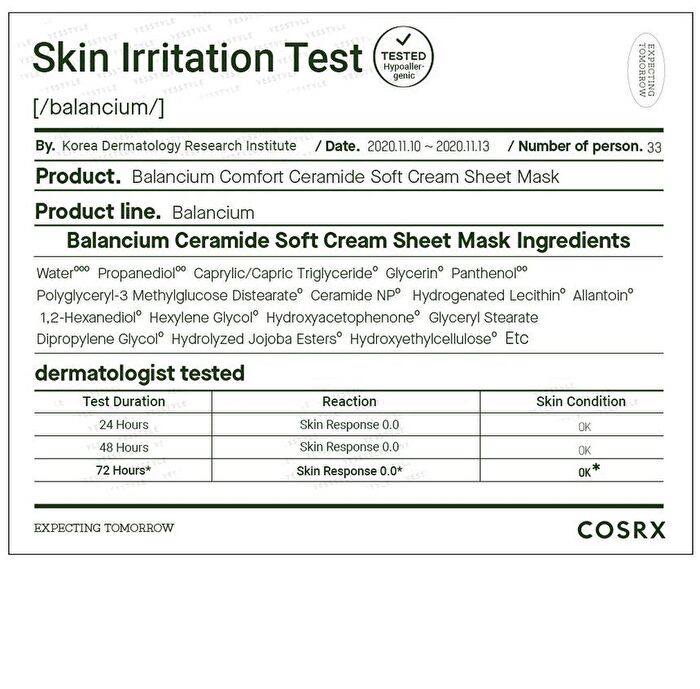 Cosrx Balancium Comfort Ceramide Soft Cream Sheet Mask - 26ml x 1 pc