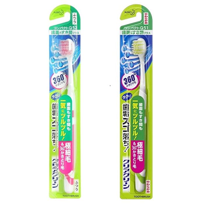 Clear Clean Tooth Surface & Gap Plus Compact Toothbrush - 1 pc - Random Color - Normal