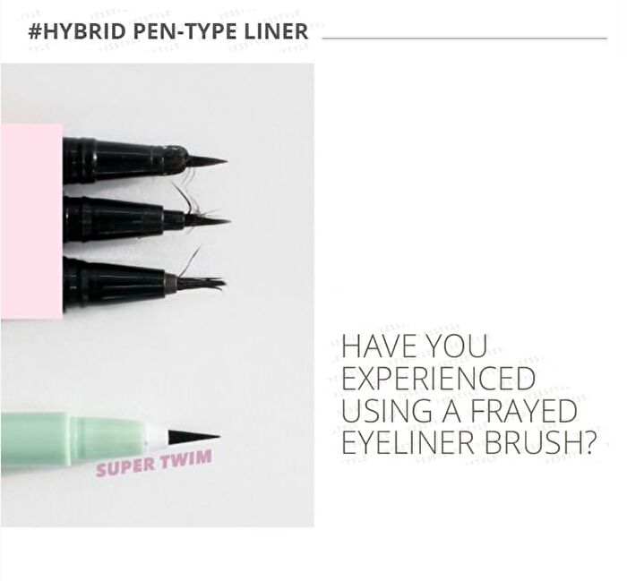 Super Twim Pen Eyeliner - 5 Types - #01 Vivid Black