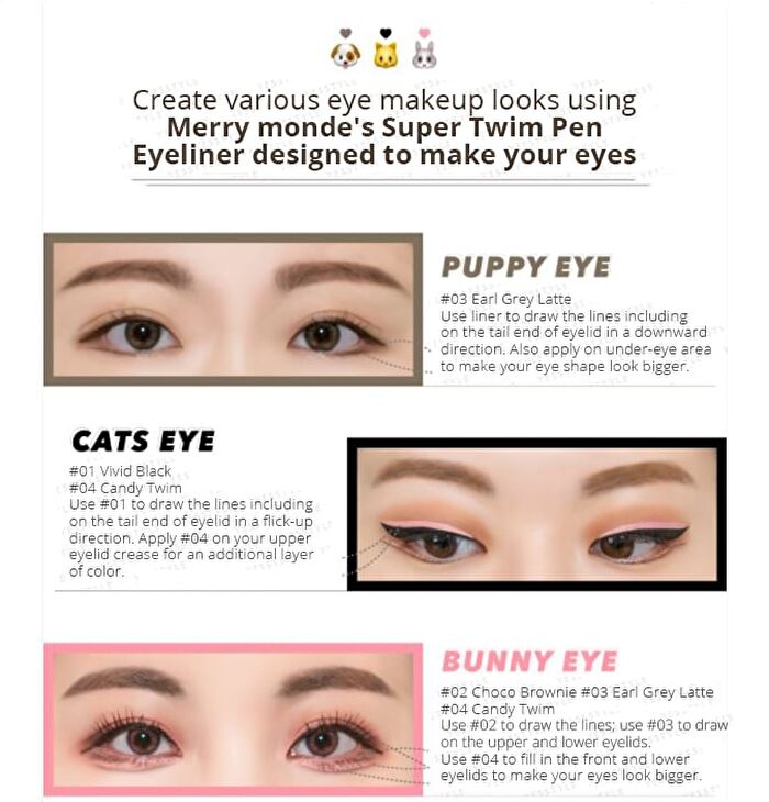 Super Twim Pen Eyeliner - 5 Types - #02 Choco Brownie