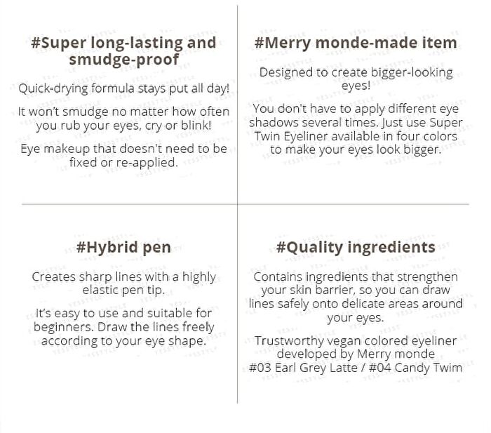 Super Twim Pen Eyeliner - 5 Types - #02 Choco Brownie