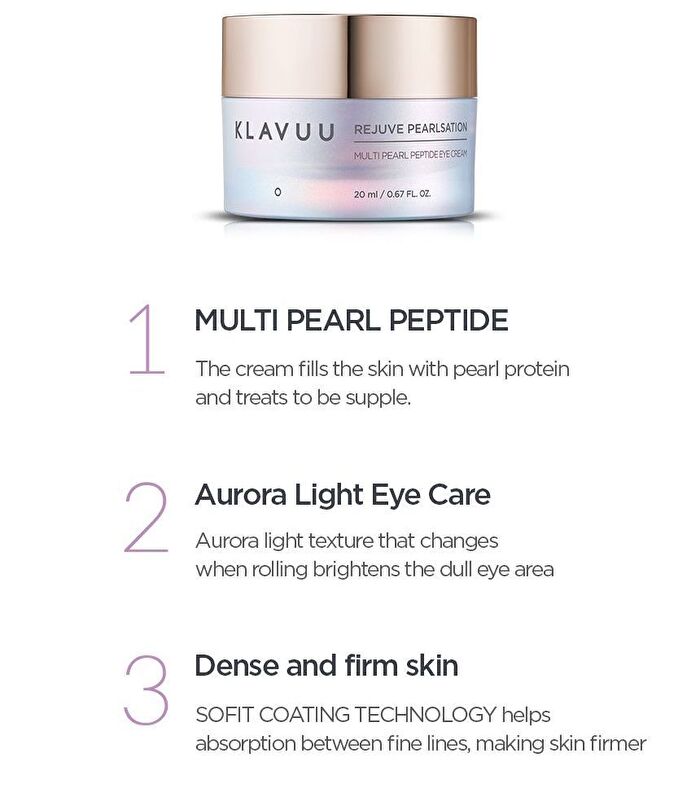 Klavuu Rejuve Pearlsation Multi Pearl Peptide Eye Cream - 20ml