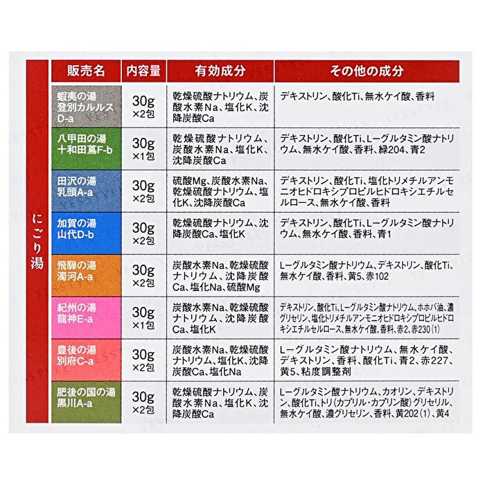 Bathclin The Best Japanese Famous Hot Spring Bath Salt Variety Set - 30g x 14