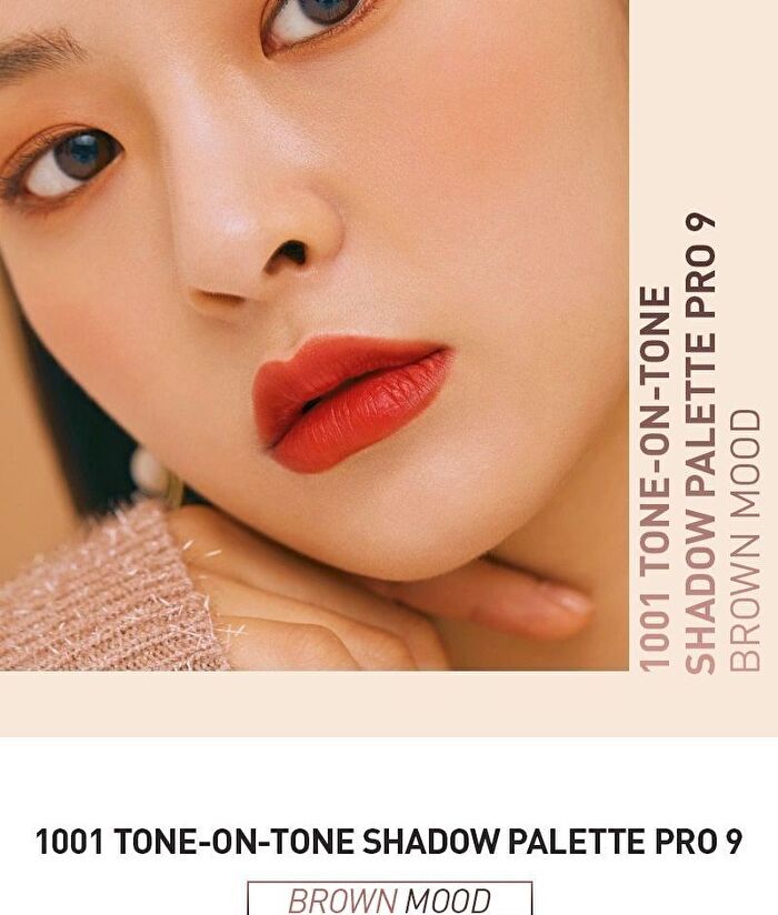 Mqny 1001 Tone-On-Tone Shadow Palette Pro 9 - Nude Mood