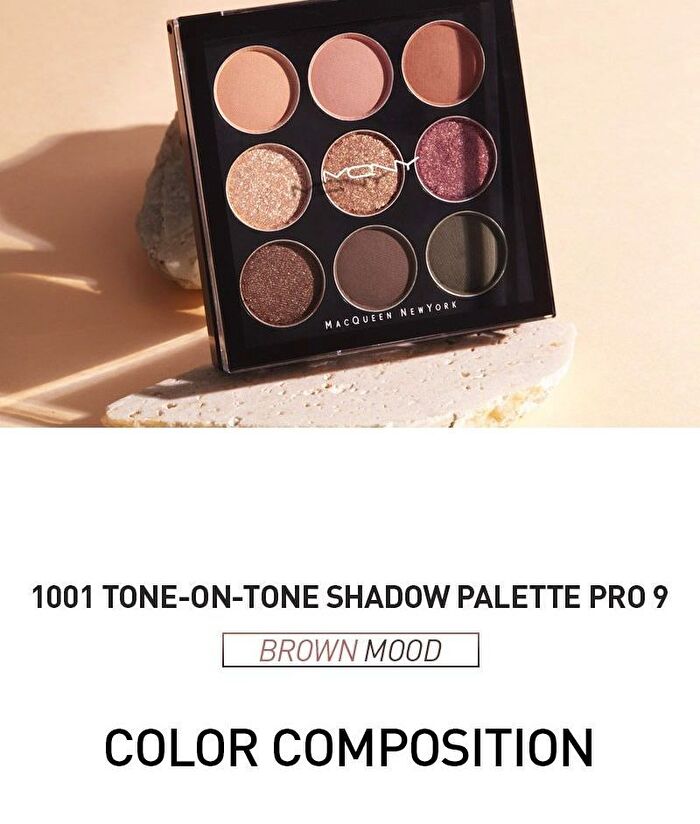 Mqny 1001 Tone-On-Tone Shadow Palette Pro 9 - Nude Mood