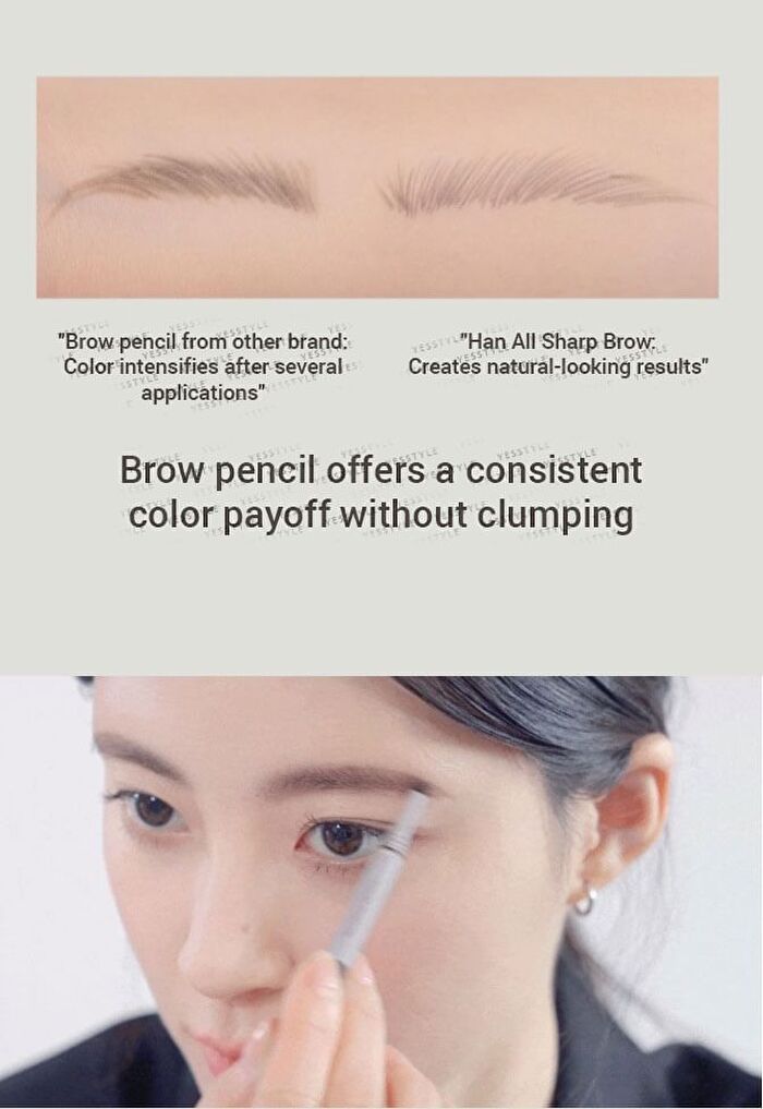 romand Han All Flat Brow - 6 Colors - W1 Gentle Brown