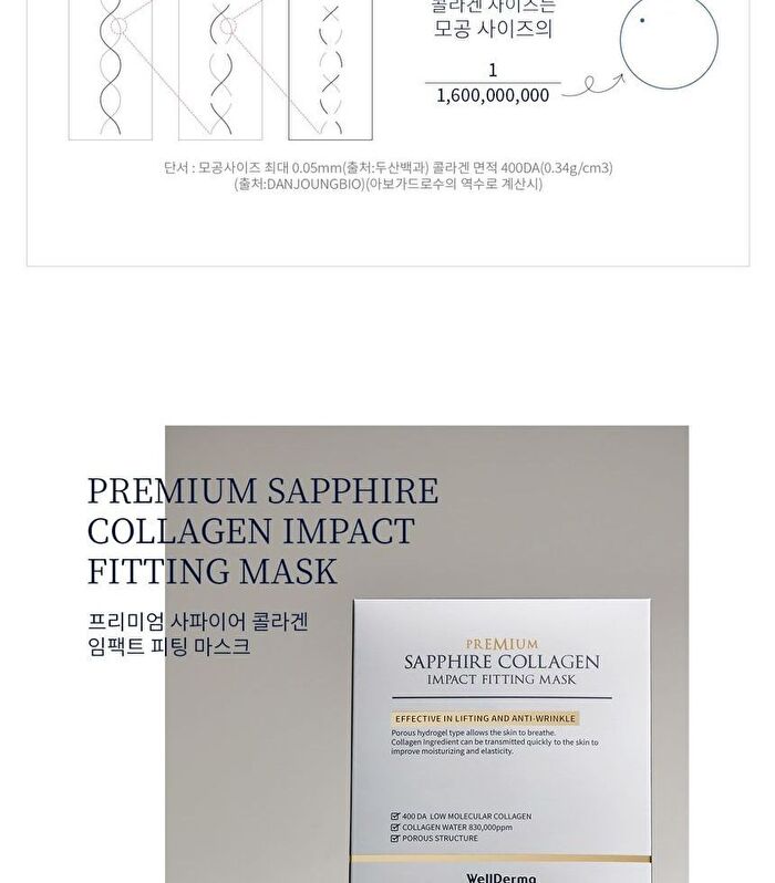 Premium Sapphire Collagen Impact Fitting Mask Set - 25g x 4 pcs