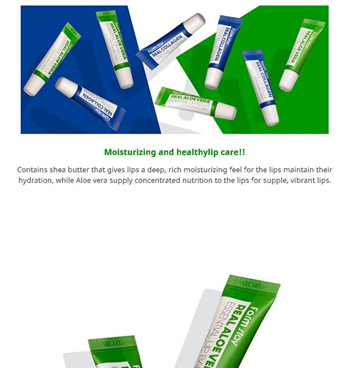 Real Essential Lip Balm - 3 Types - Collagen