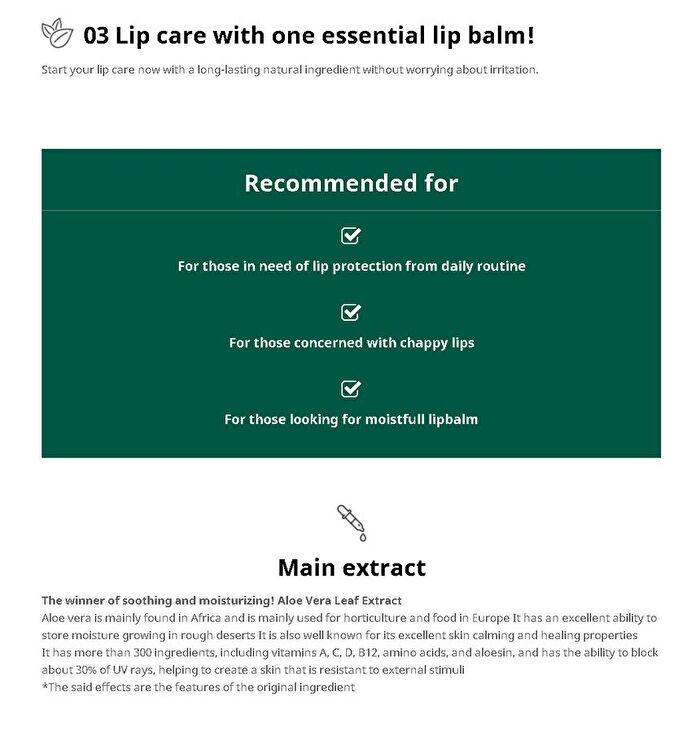 Real Essential Lip Balm - 3 Types - Collagen