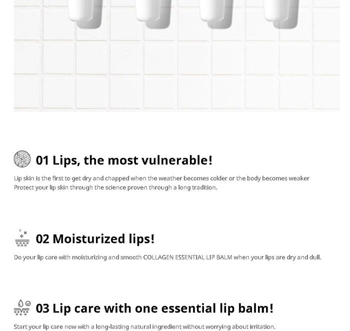 Real Essential Lip Balm - 3 Types - Collagen