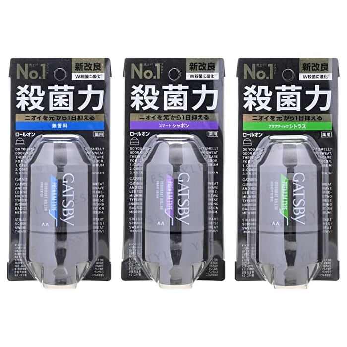 Gatsby Premium Type Deodorant Roll On - Unscented - 60ml