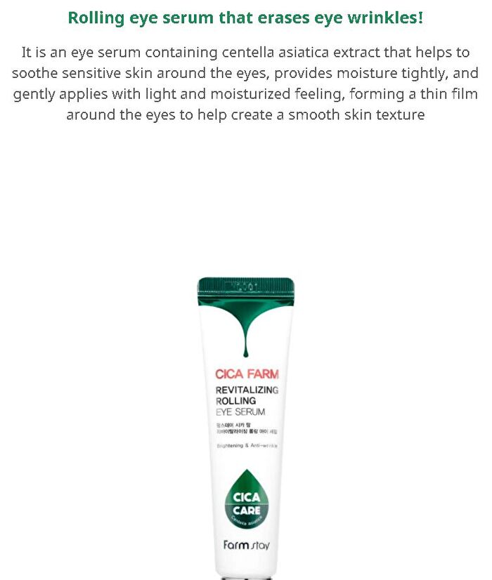 Cica Farm Revitalizing Rolling Eye Serum - 25ml