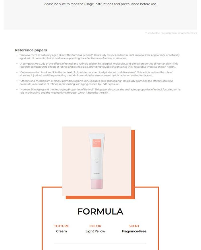 Retinol Cream for Wrinkle Care - 30ml