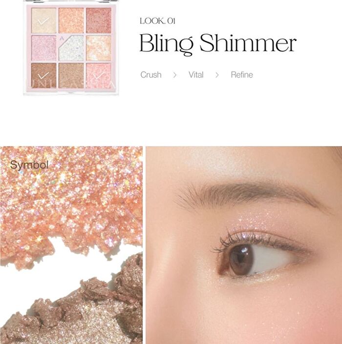 Glitterpedia Eye Palette - 7 Types - N°3 All Of Coral Pink