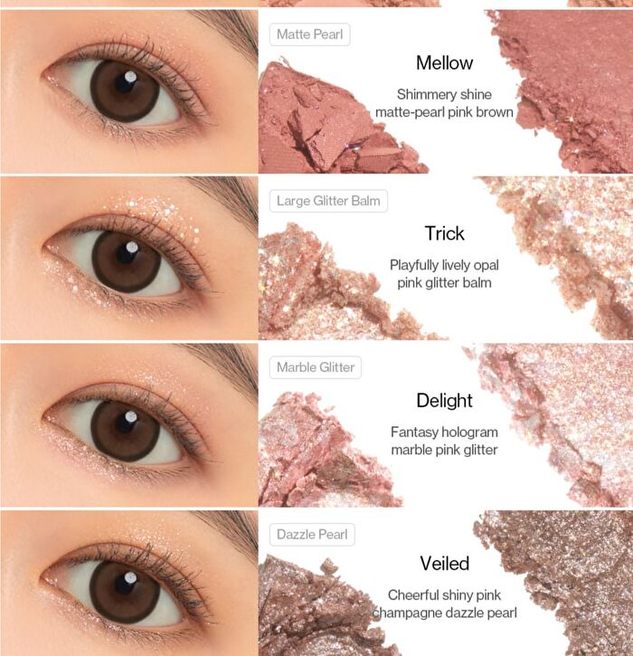 Glitterpedia Eye Palette - 7 Types - N°3 All Of Coral Pink