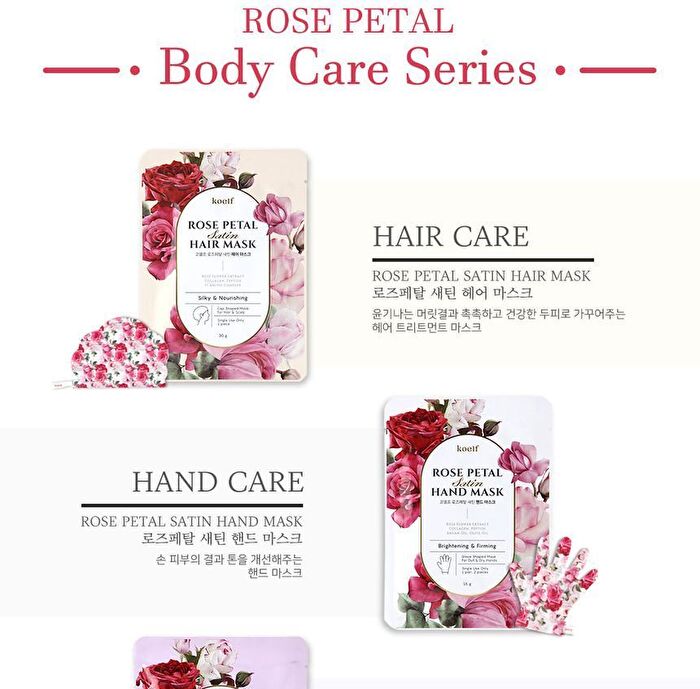 Petitfee Rose Petal Satin Hand Mask - 1 pair