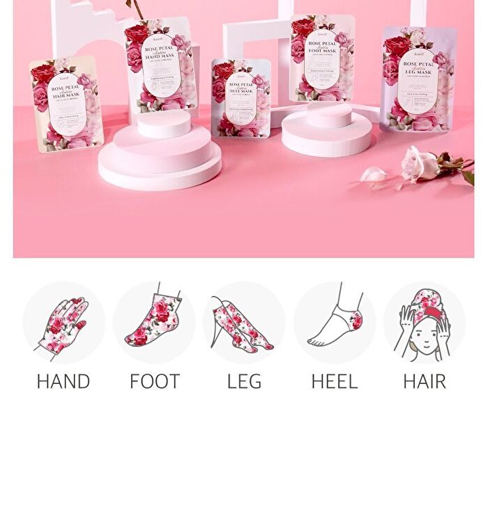 Petitfee Rose Petal Satin Leg Mask - 1 pair