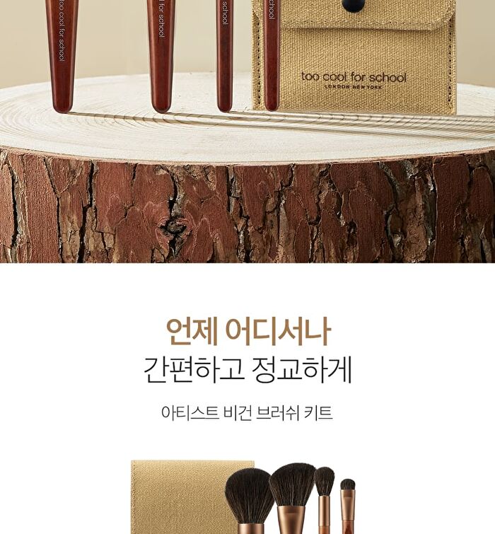 too cool for school Artist Vegan Brush Kit - 4 pcs