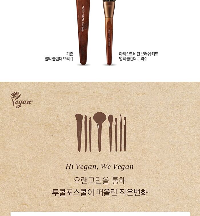 too cool for school Artist Vegan Brush Kit - 4 pcs