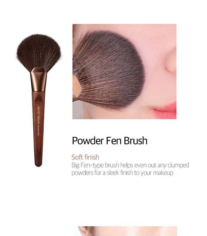 too cool for school Artist Vegan Powder Fan Brush - 1 pc