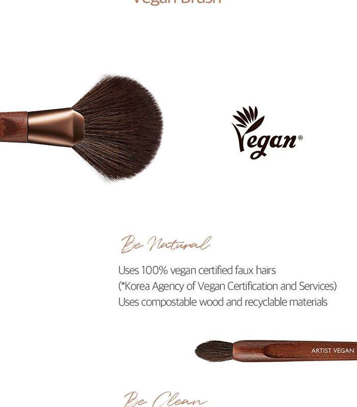 too cool for school Artist Vegan Powder Fan Brush - 1 pc