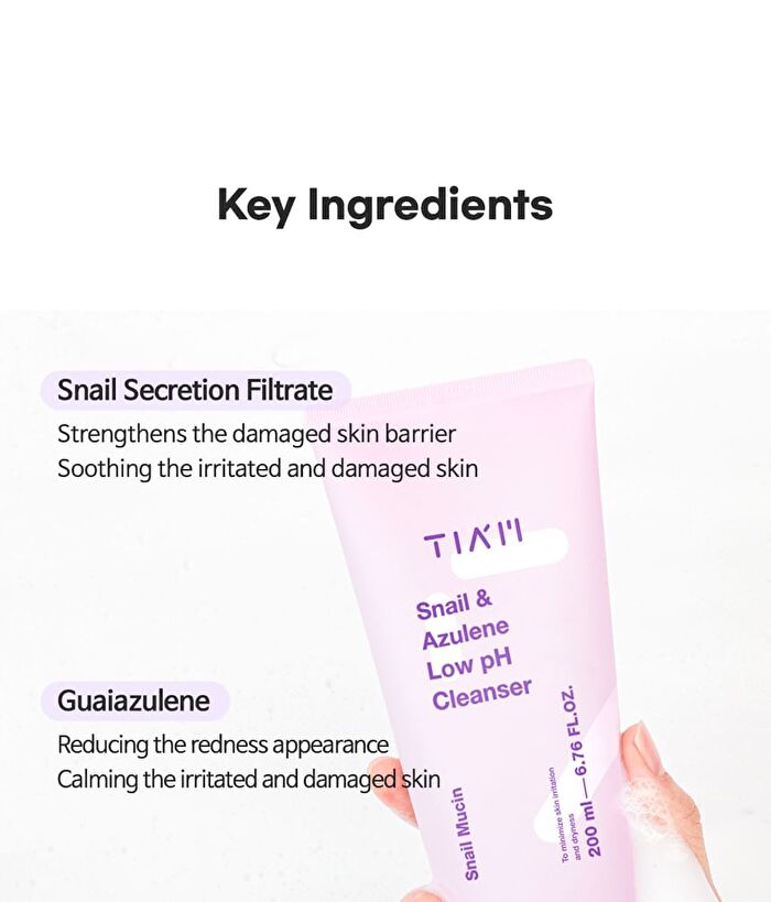 Tia\'m Snail & Azulene Low pH Cleanser - Tube: 200ml