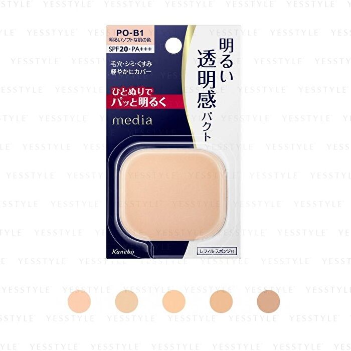 Media Bright Up Foundation SPF 20 PA+++ - PO-B1 - 11.5g Refill