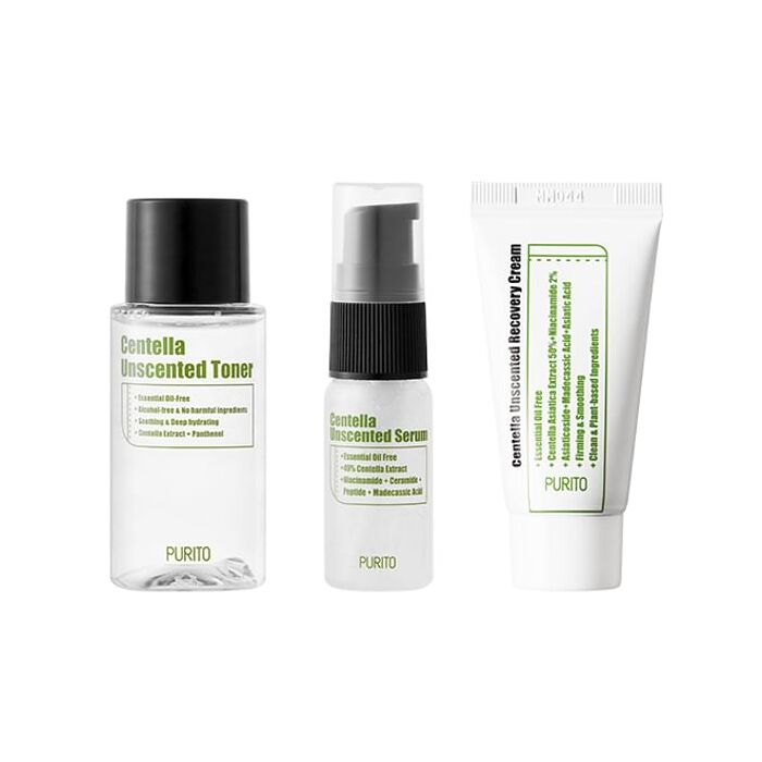 Wonder Releaf Centella Mini Kit Unscented - 2026 Version - 3 pcs