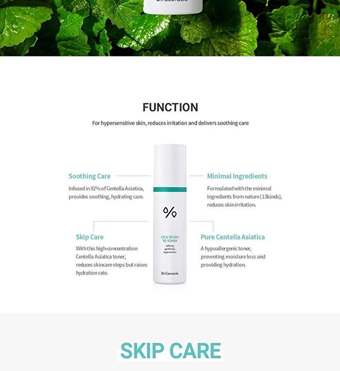 Cica Regen 92 Toner - 120ml