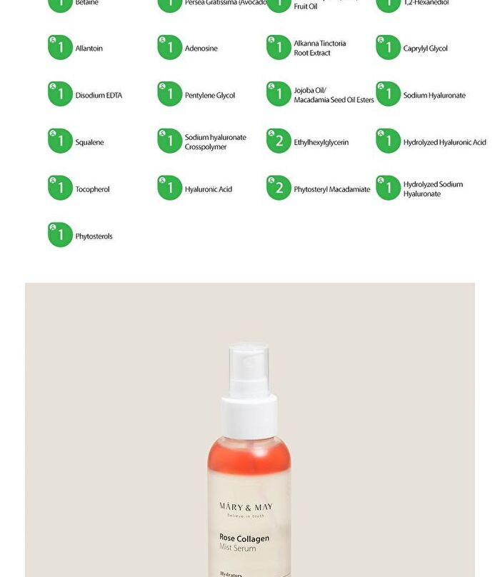 Rose Collagen Mist Serum - 100ml