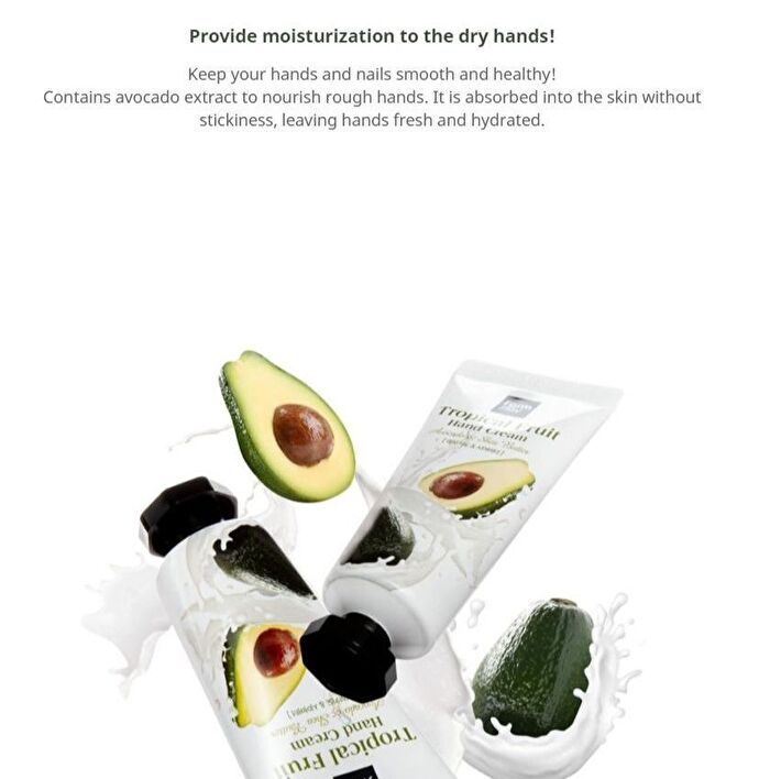 Tropical Fruit Hand Cream Avocado & Shea Butter - 50ml