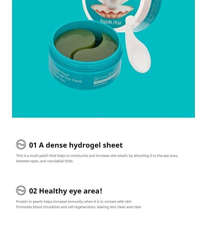 White Pearl Hydrogel Eye Patch - 60 patches