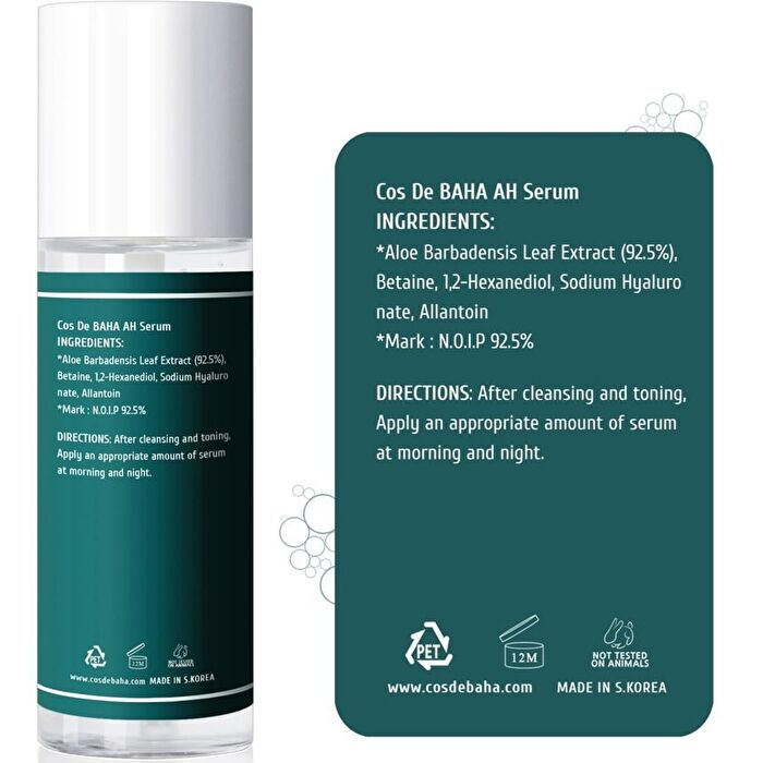 AH Aloe Leaf Ext Hyaluronic Acid Serum - 120ml
