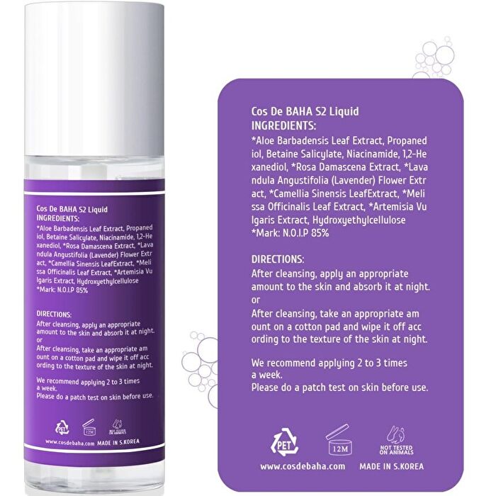S2 Salicylic Acid BHA 2% Liquid - 120ml